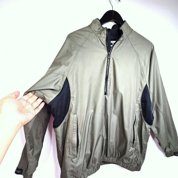 Footjoy Dryjoys Tour Collection Green Windbreaker 1/4 Zip Pullover Jacket Golf - Picture 3 of 12
